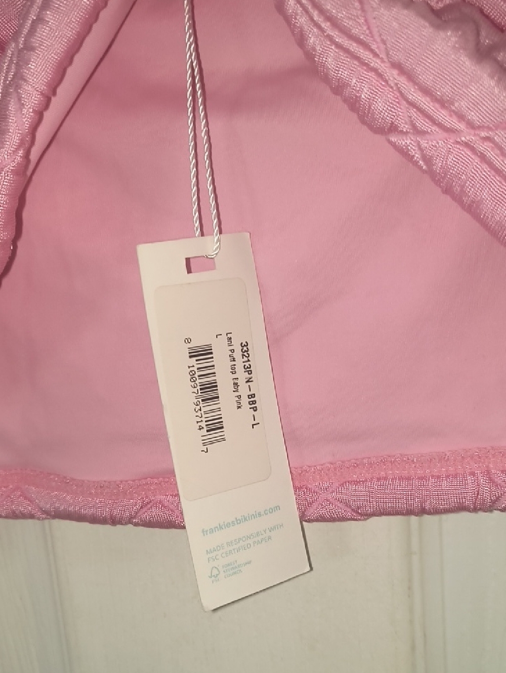 Frankie’s Bikinis Lani Strapless Bikini Top Size L NWT - Picture 6 of 7